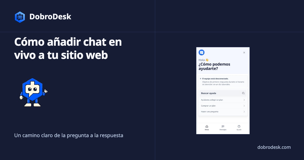 Cómo añadir chat en vivo a tu sitio web: lista para el lanzamiento