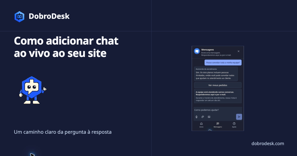 Como adicionar chat ao vivo ao seu site: checklist de lançamento