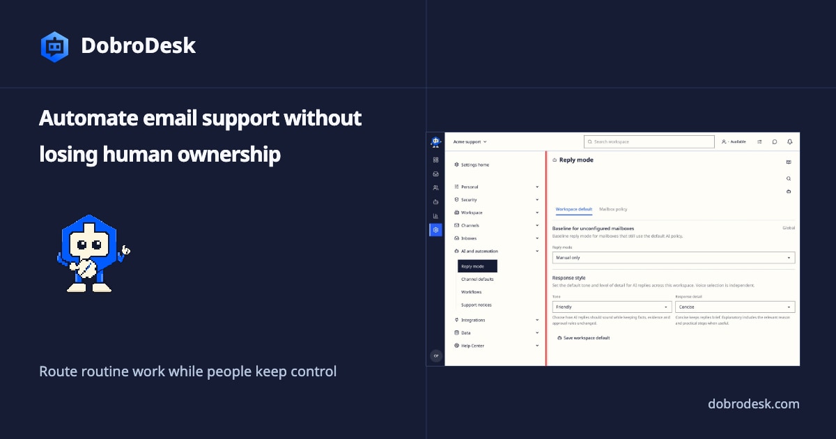 How to automate email support without losing human ownership
