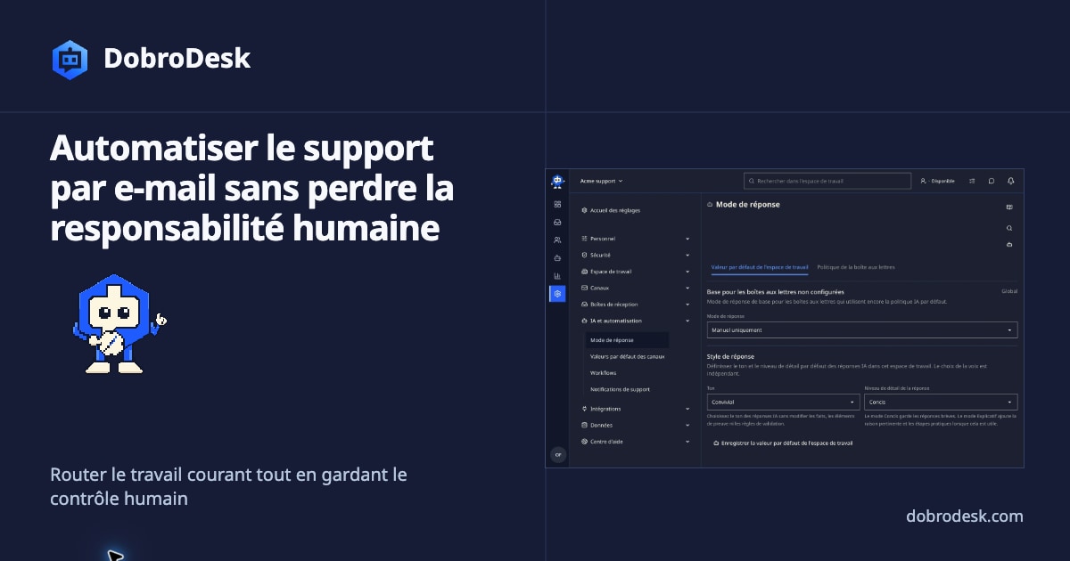 Automatiser le support par e-mail en gardant des responsables identifiés
