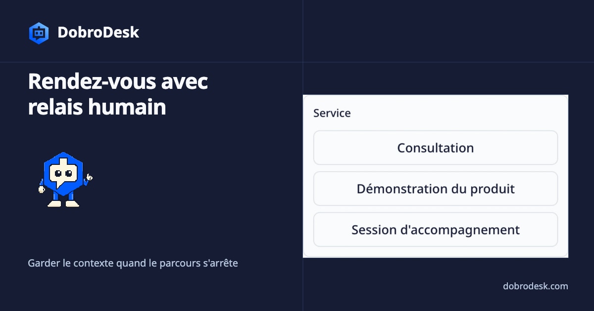 Concevoir une prise de rendez-vous avec relais humain