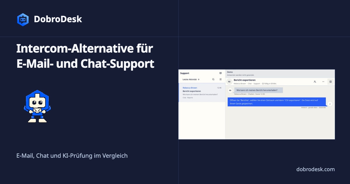Intercom-Alternative für E-Mail- und Chat-Support
