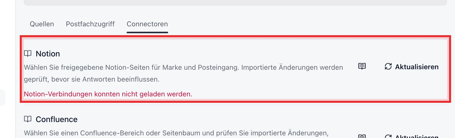 Notion-Wissen verbinden: Notion-Arbeitsbereich verbinden, 1. Öffnen Sie Einstellungen > KI und Automatisierung > Wissensquellen.