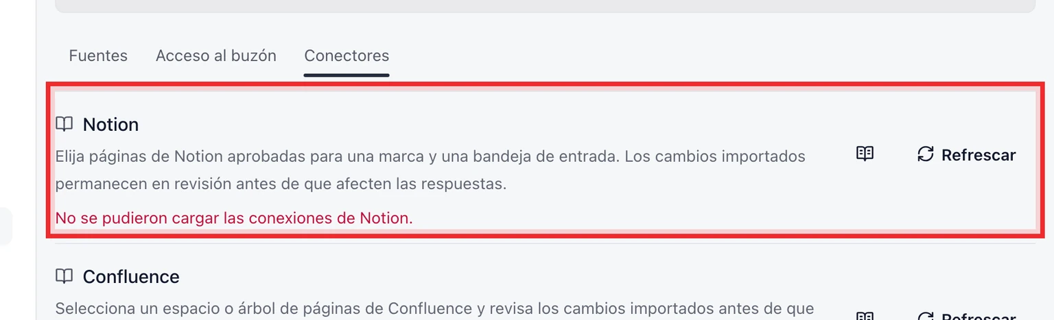 Conecta conocimiento de Notion: Conecta un espacio de trabajo de Notion, 1. Abre Configuración > IA y automatización > Fuentes de conocimiento.
