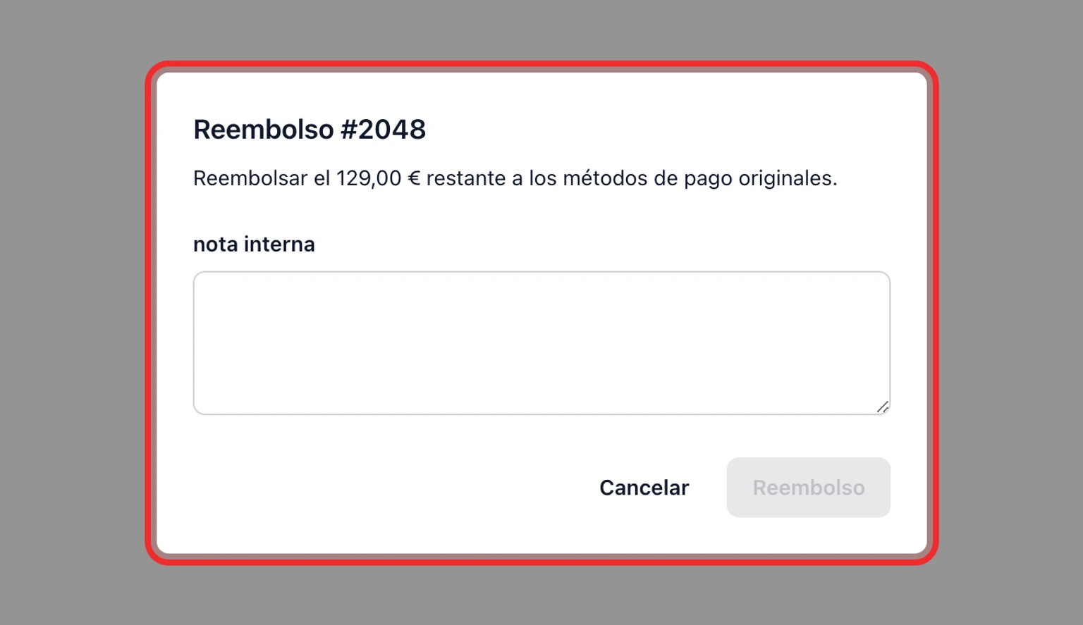 Conecta datos de clientes de Shopify: Reembolsa o cancela un pedido