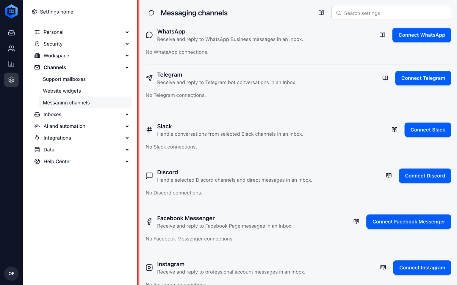 Pause, resume and reconnect support channels: Choose the correct lifecycle action