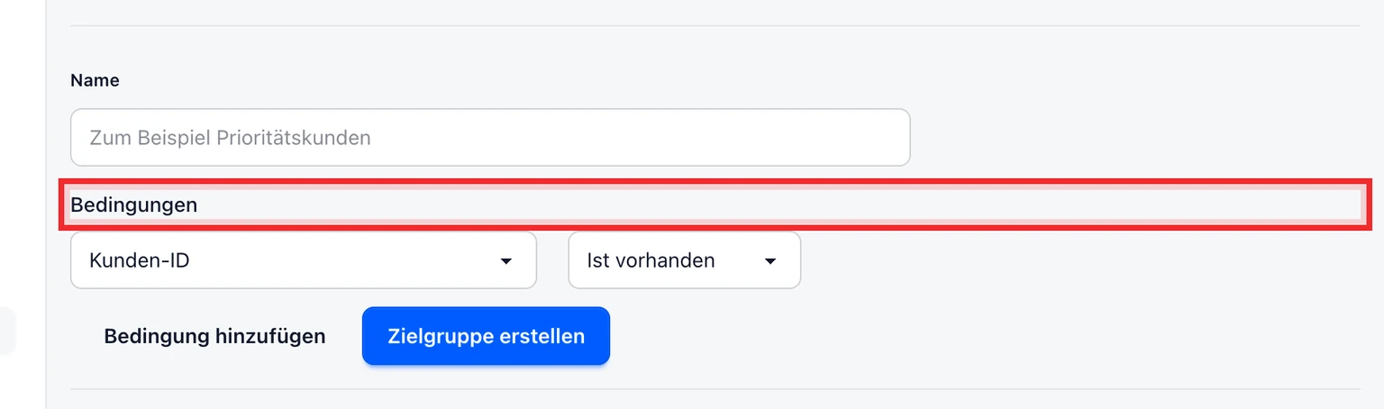 Kundenzielgruppen erstellen: Zielgruppe erstellen, 1. Öffnen Sie Einstellungen > Daten > Zielgruppen.