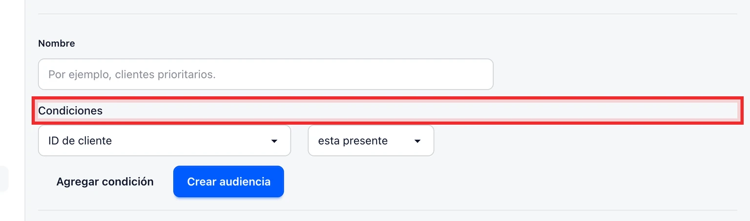 Crea audiencias de clientes: Crea una audiencia, 1. Abre Configuración > Datos > Audiencias.