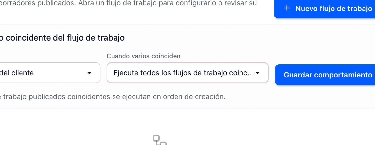 Crea reglas de automatización para mensajes entrantes: Crea una regla específica, 1. Abre Administración > IA y automatización > Flujos de trabajo.