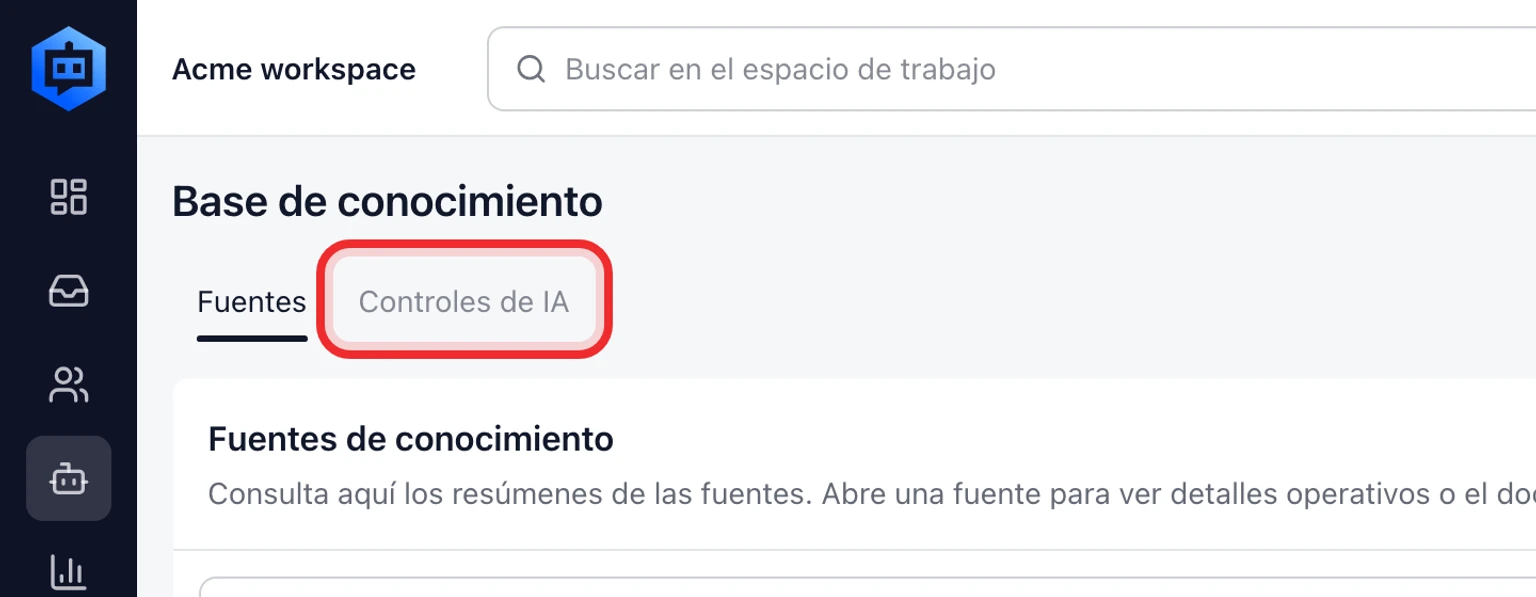 Configura las respuestas de IA del widget del sitio web: Prepara primero respuestas aprobadas, 4. Elige el idioma y activa Respuestas de IA y Disponible para IA del widget. Completa Colección del Centro de ayuda o Ámbito del buzón solo cuando la respuesta pertenezca a ese contexto más específico.