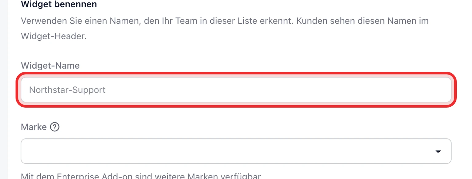 Integrations-ID eines Widgets finden oder neu generieren: Aktuelle Integrations-ID kopieren, 2. Wählen Sie das Widget der Website oder des Produkts, das Sie aktualisieren.
