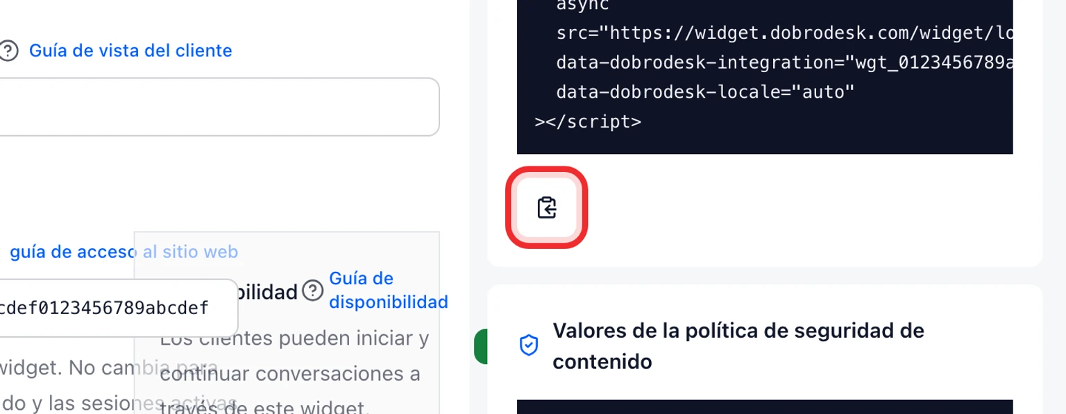 Soluciona problemas del widget de DobroDesk: El botón de Soporte no aparece, 3. Confirma que el código se haya guardado en una opción general del sitio y no en un bloque de texto de una página.