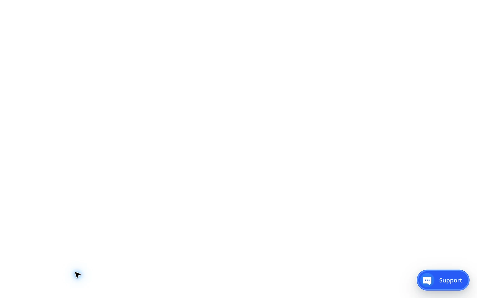 Choisir une méthode pour configurer le widget du site DobroDesk: Envoyer un message de test complet, 1. Ouvrez le site réel dans une fenêtre privée. Repérez le bouton Contacter l'assistance dans un coin et sélectionnez-le.
