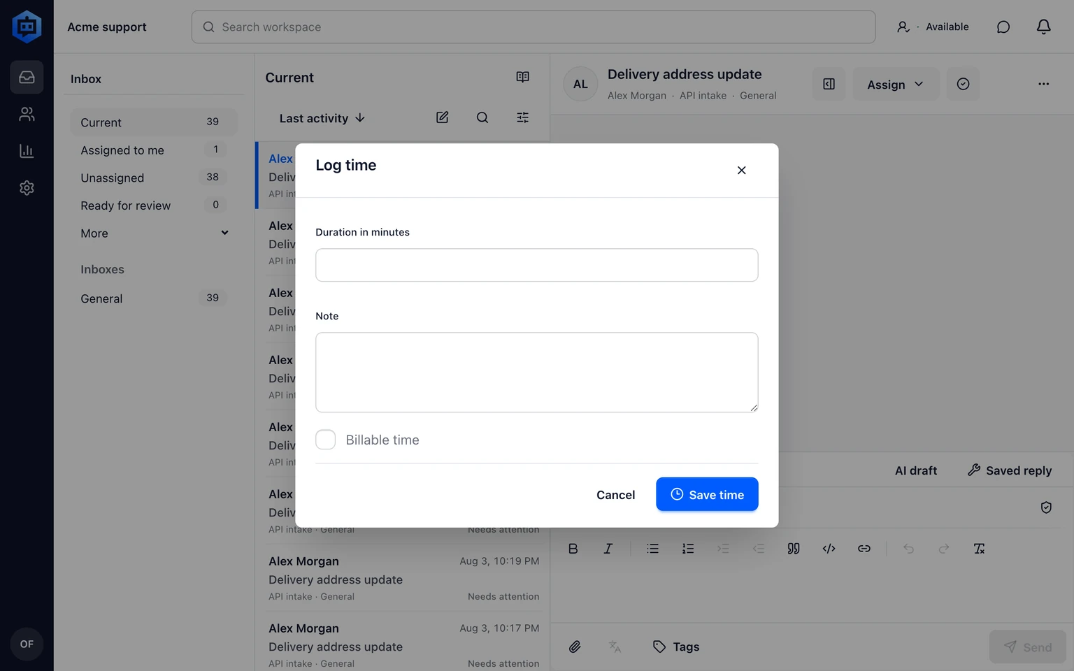 Collaborate on a conversation: Track a work item or incident