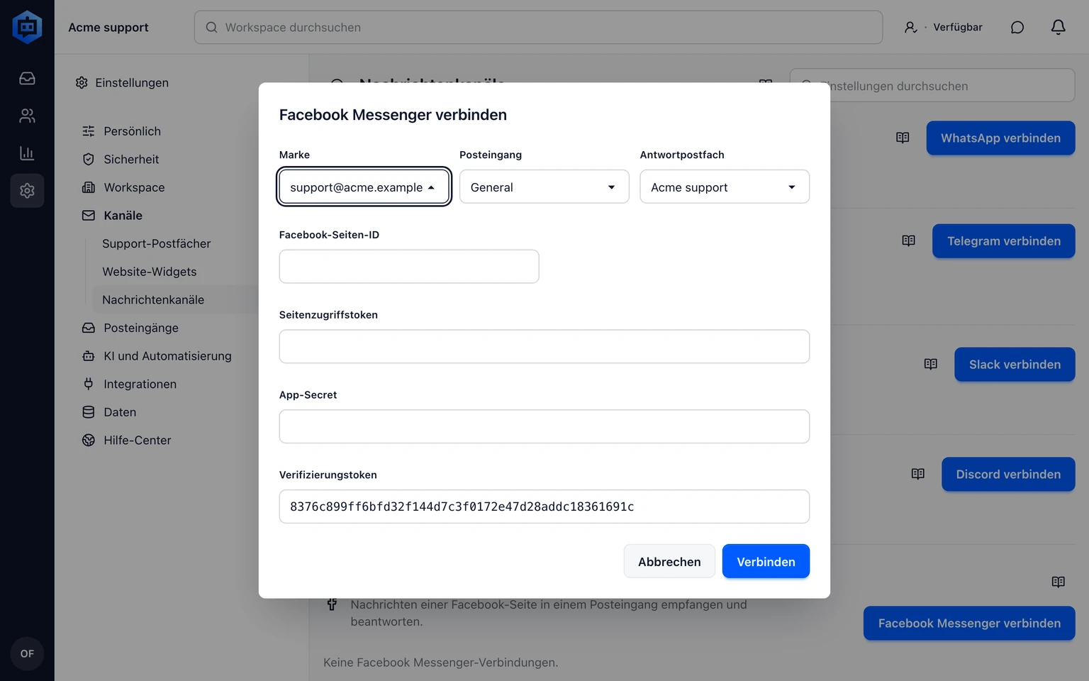 Private Facebook- und Instagram-Unterhaltungen bearbeiten: Im privaten Thread antworten