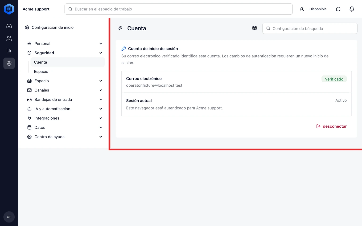Gestiona los métodos de inicio de sesión: Revisa el acceso a la cuenta, 1. Abre Configuración > Seguridad > Cuenta.