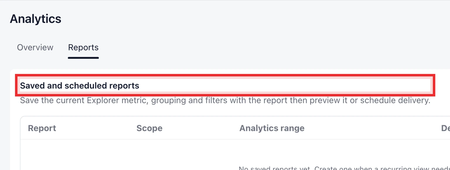 Measure CSAT and teammate performance: Save or schedule a report, 1. Under Saved and scheduled reports enter a report name and choose 7, 30, 90 or 120 days.