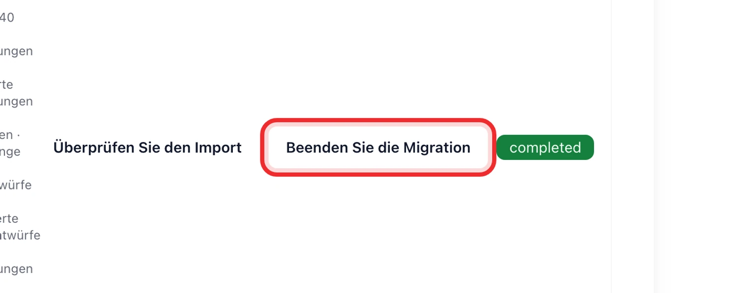 Von Intercom migrieren: Daten zuerst testen, dann übernehmen, 6. Prüfen Sie den Abgleich und schließen Sie die Migration ab.