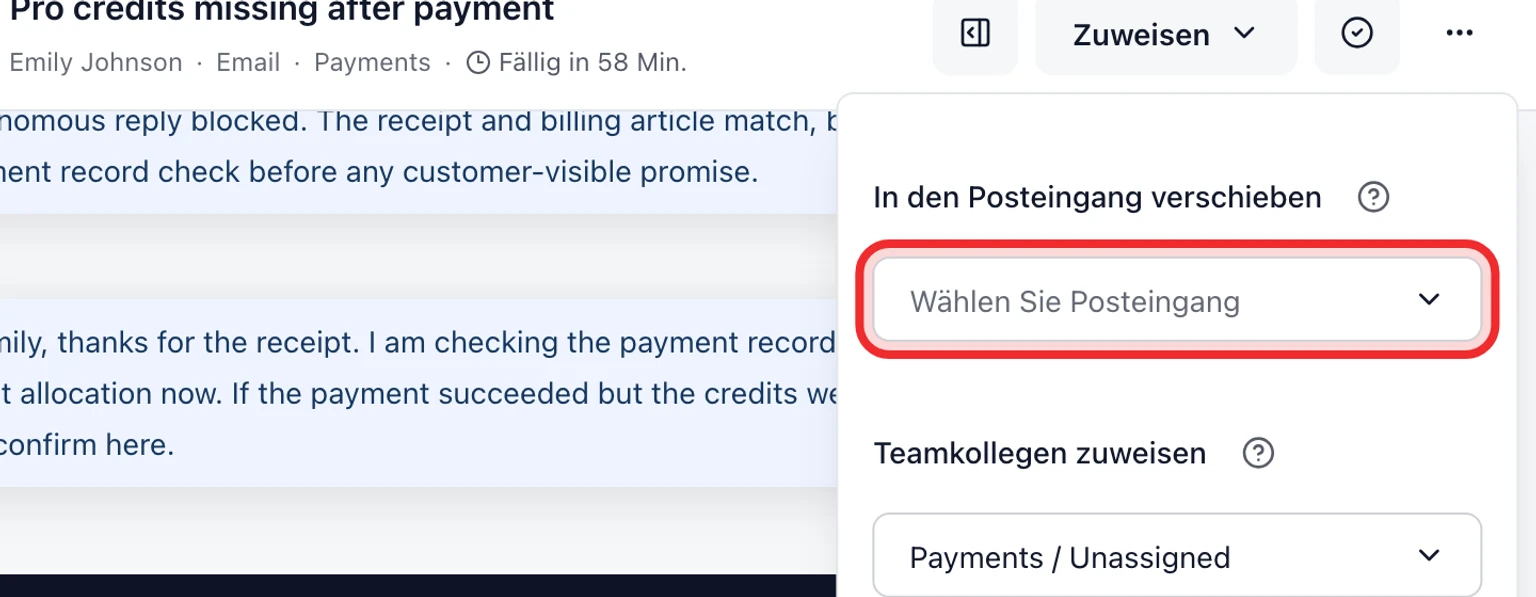 Gemeinsam an einer Unterhaltung arbeiten: Interne Hilfe anfordern