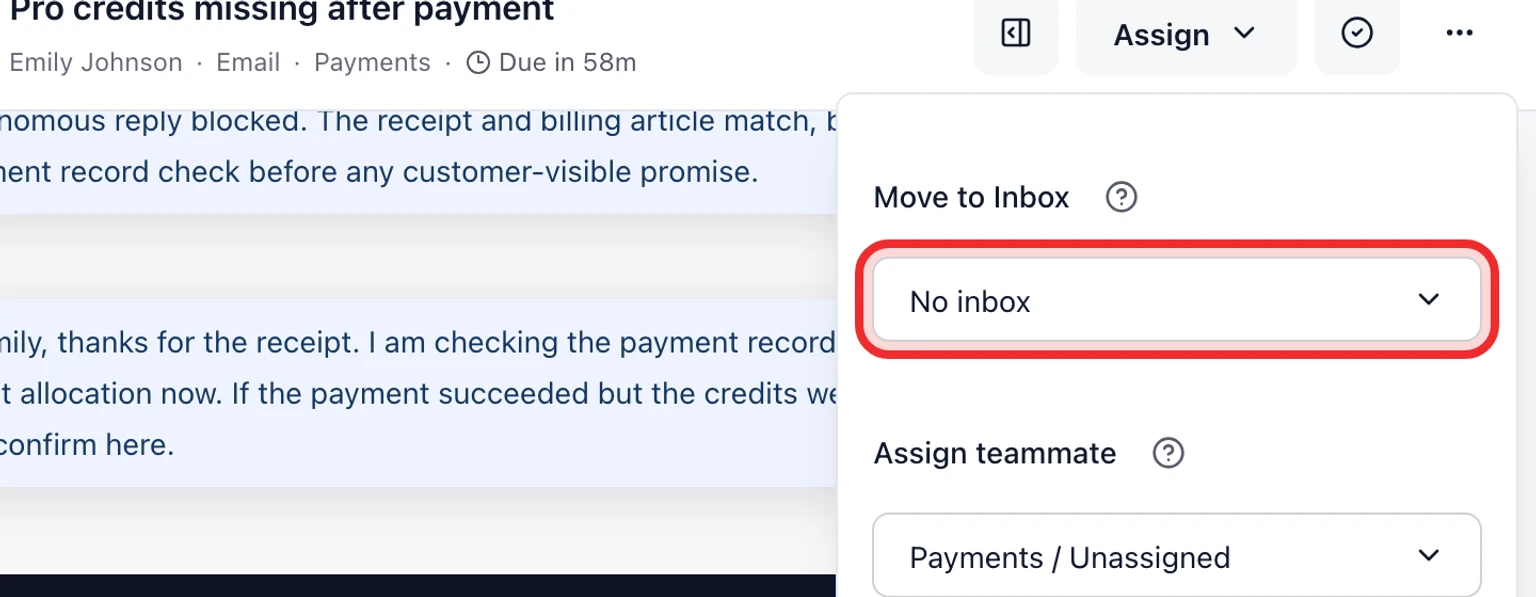 Work in the Inbox: Triage the next conversation