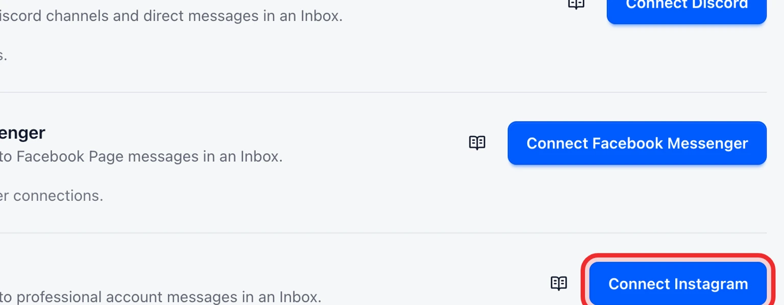 Connect an Instagram support channel: Finish callback verification in Meta, 1. Open Admin > Channels > Messaging channels and select Connect Instagram.