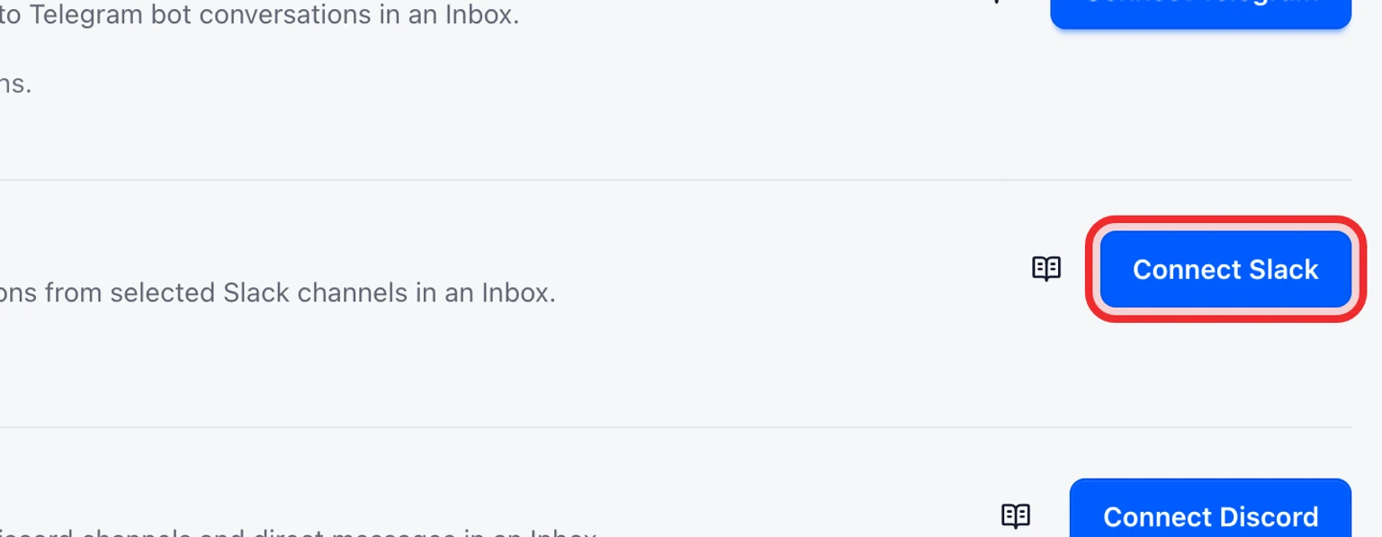 Connect a Slack support channel: Connect Slack and add the Request URL, 1. Open Admin > Channels > Messaging channels and select Connect Slack.