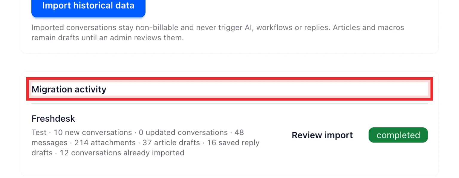 Review, cancel or retry a migration: Finish the migration, 1. Resolve or accept every reconciliation warning.