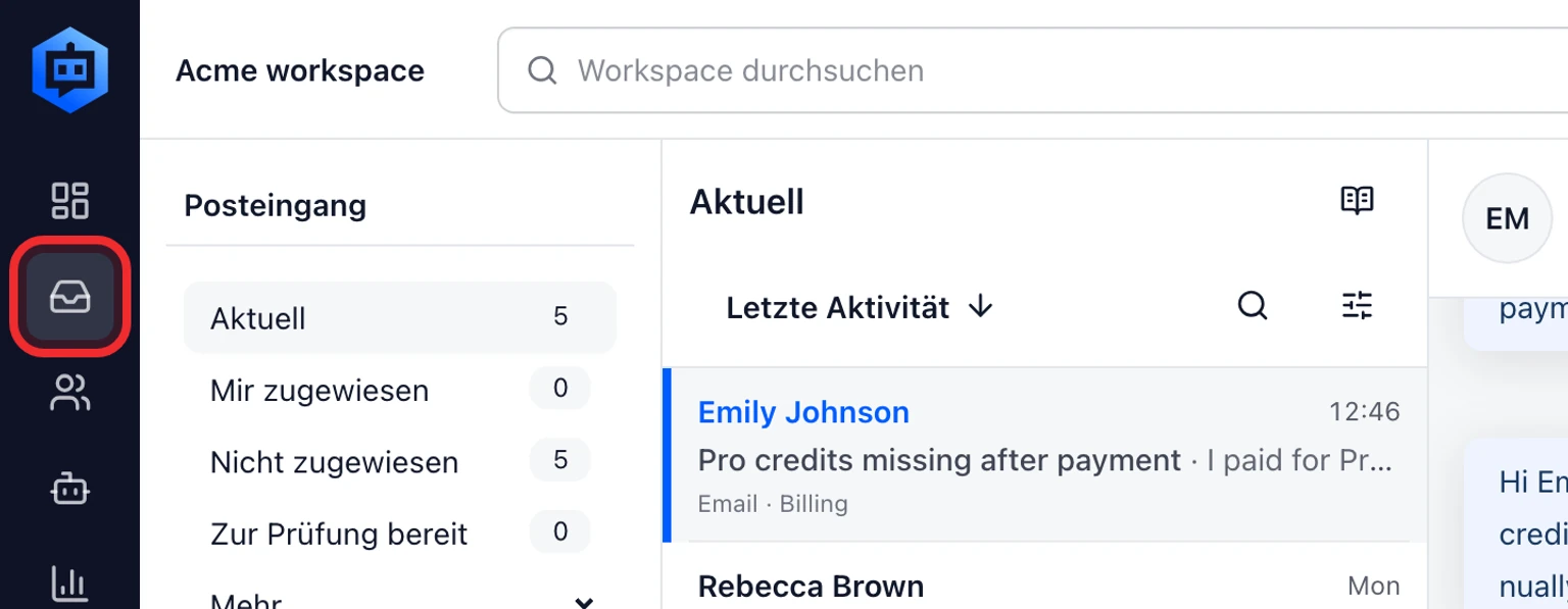 Migration prüfen, abbrechen oder erneut starten: Migration abschließen, 4. Prüfen Sie, ob neue Kunden-E-Mails in DobroDesk eingehen.