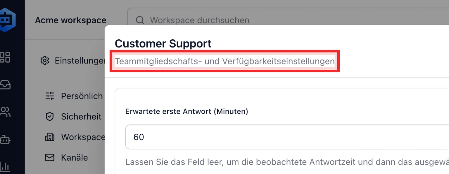 Unterhaltungen zuordnen und zuweisen: Posteingang konfigurieren, 1. Öffnen Sie Verwaltung > Posteingänge > Posteingänge und Teams und erstellen Sie das zuständige Team.