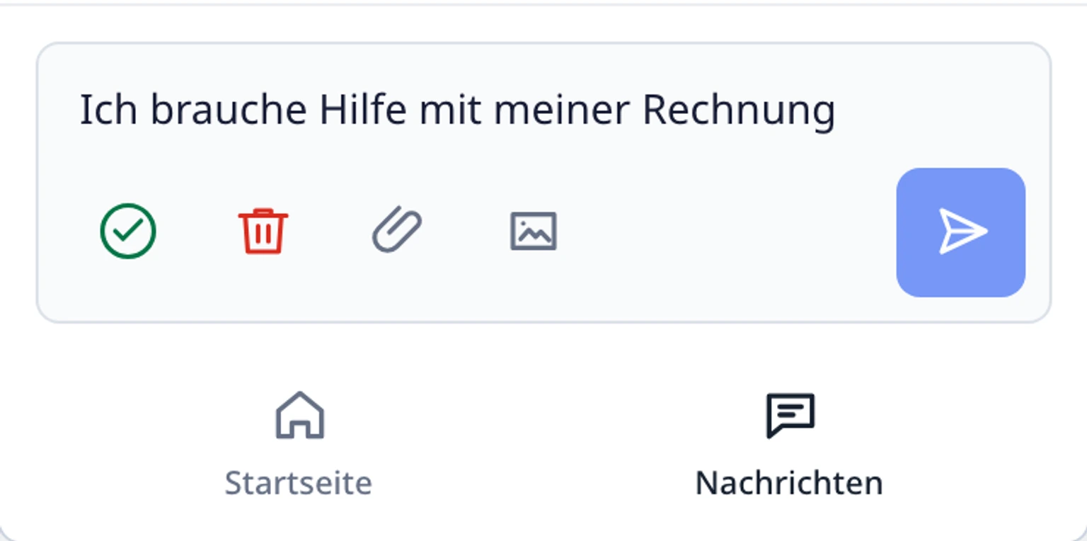 Das Mikrofon im Website-Widget verwenden: Wörter prüfen, behalten oder löschen