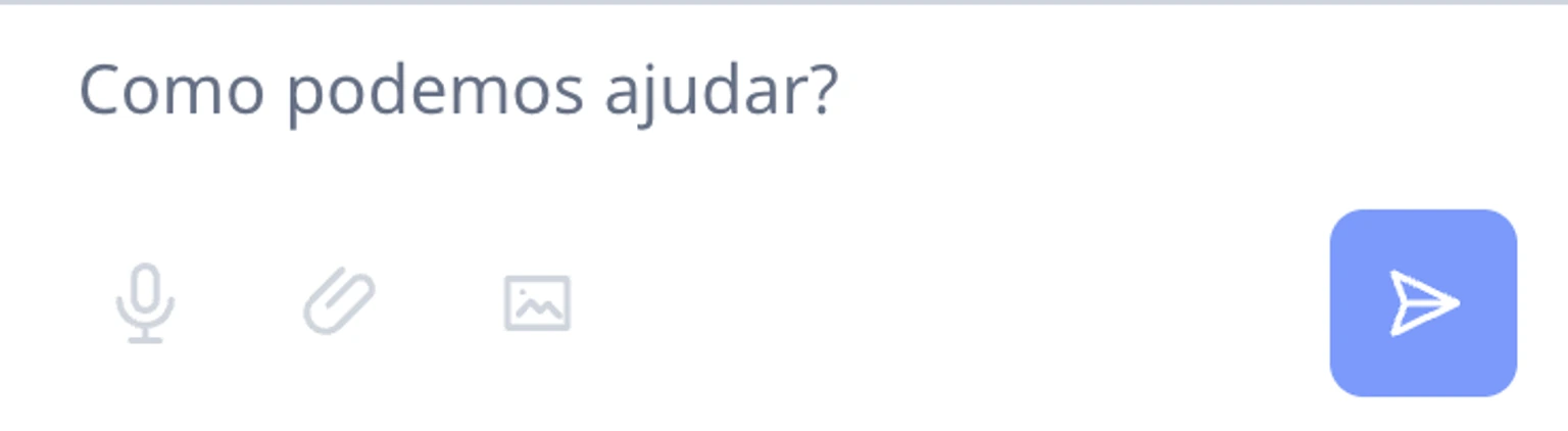 Usar o microfone no widget do site: Iniciar e parar a gravação